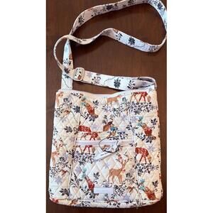 Vera Bradley Merry Mischief Snow Day Christmas Reindeer Adjustable Crossbody